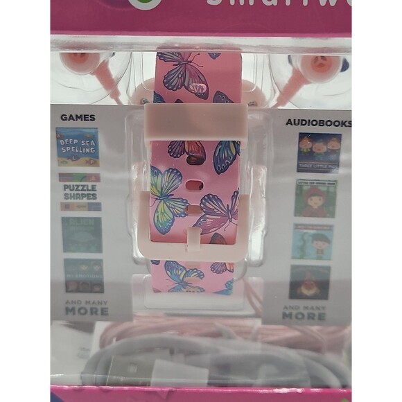 ITECH Jr. Kids Smartwatch Butterfly Band Earbuds W/MP3 Jack 25+ STEM Games - Picture 12 of 16